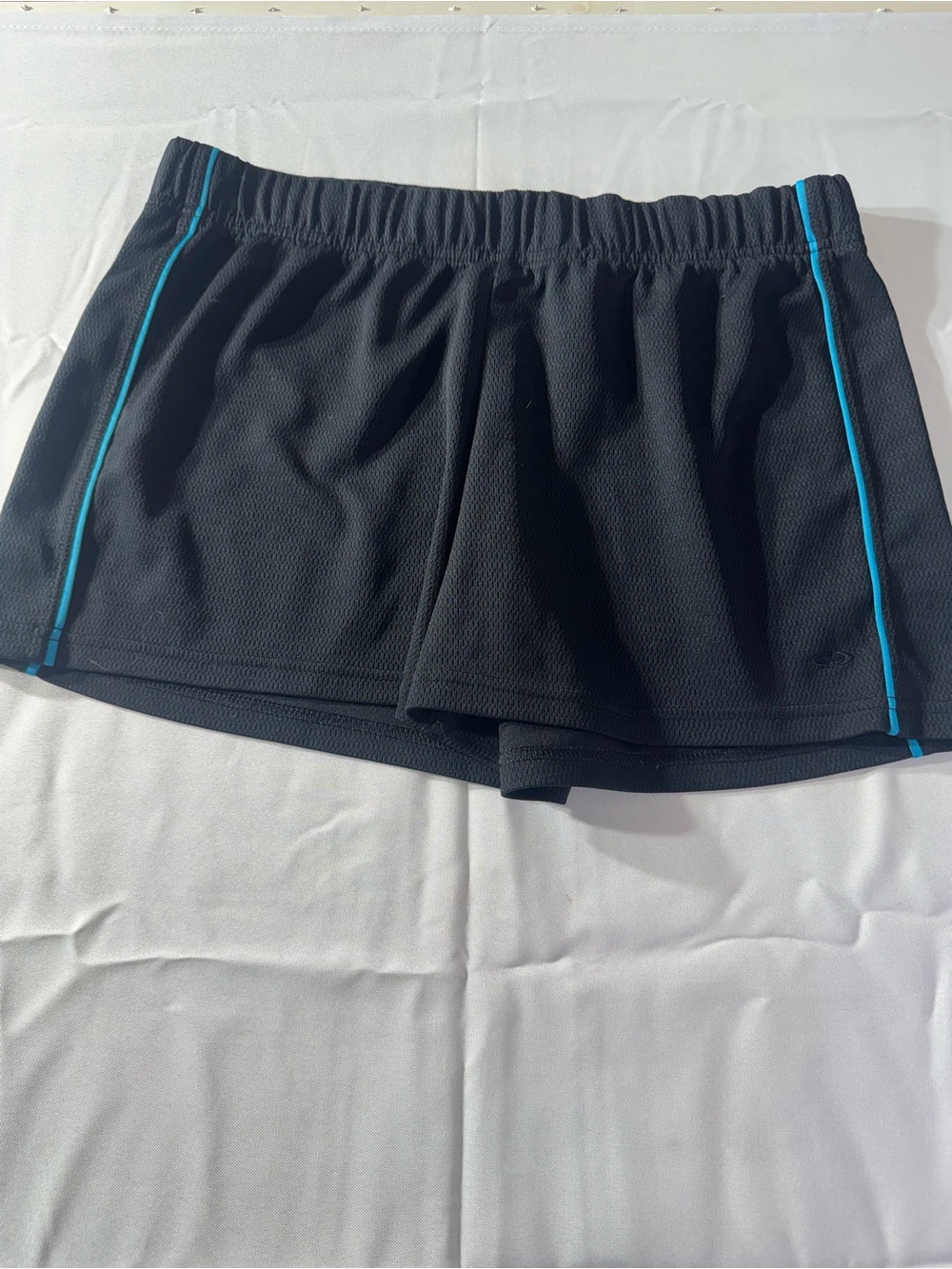 Champion. Small Women’s Black Athletic Shorts with Blue Trim